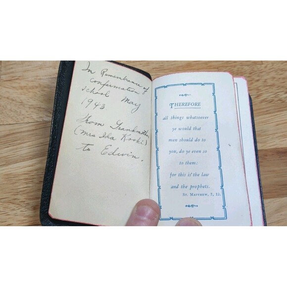 Vtg Holman Jewel New Testament Psalms Genuine Leather-King James Version-KJV - Picture 9 of 12